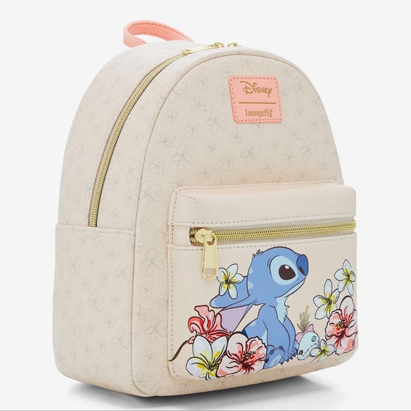 NWT Disney Loungefly Stitch Tropical Flowers Mini Backpack